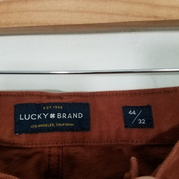 Lucky Brand Burn Orange Athletic Taper Jeans Pants Size 44 - Picture 3 of 9